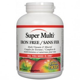 Natural Factors Super Multi Iron Free 180 Tablets